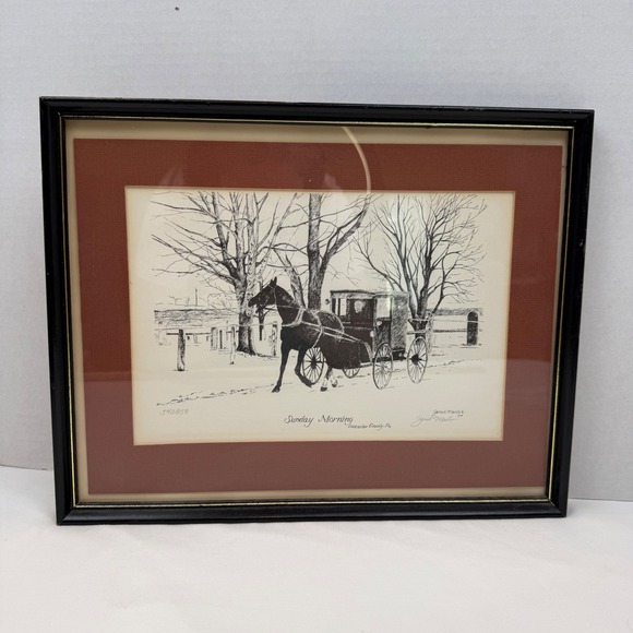 Other - Vintage Janet Martin Sunday Morning Lancaster County PA Signed Gallery Wall